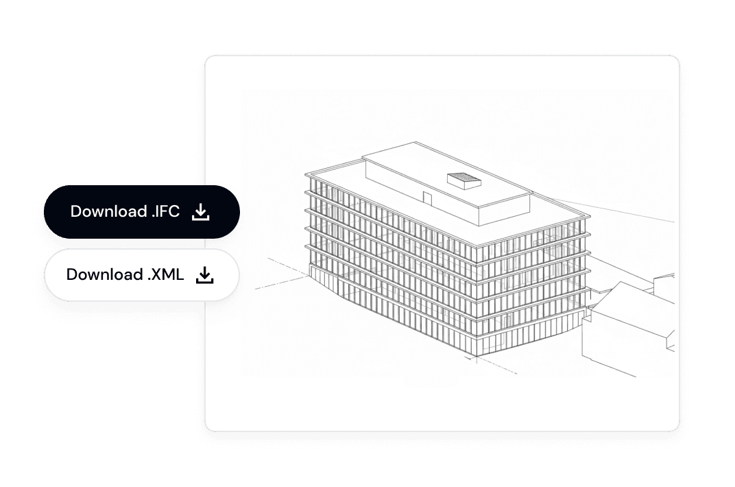 Export as .XML or .IFC