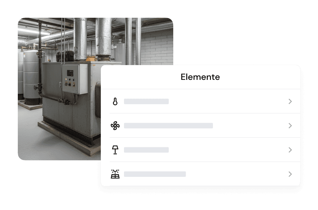 Strukturierte Erfassung von Bauteilen und Anlagen